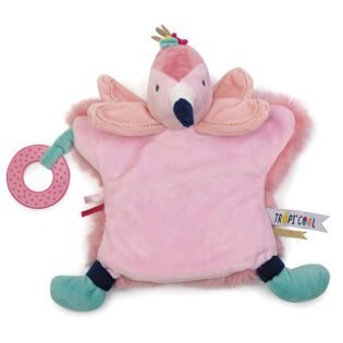 Marionnette & Doudou 2 en 1 Flamand Rose- Eurekakids