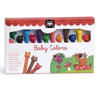 12-ceras-de-colores-ositos.jpg 12 crayons de couleur en cire Ours - 24m+- Eurekakids