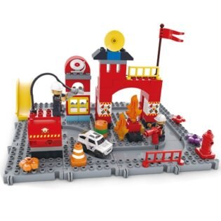 2019-new-color-diy-eco-friendly-toy.jpg Coffret Jeu blocs de construction caserne pompier 74pcs