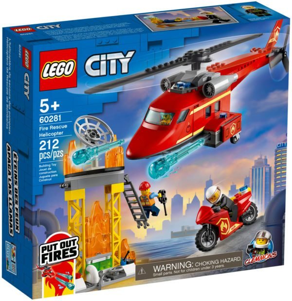 L'hélicoptère de secours des pompiers - Lego