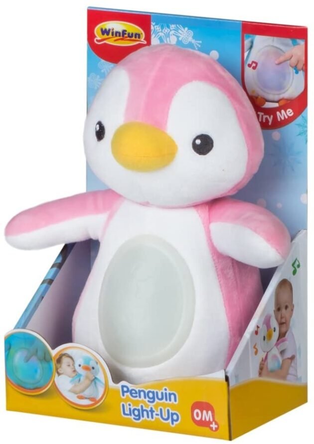 Pingouin Light-up lumineux et musical / Rose - Winfun