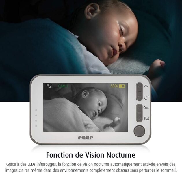 Babyphone Vidéo avec Écran Ecoute-Bébé TFT - Reer