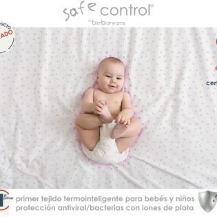 Drap-housse 2 & 1 Lit & bébé antibacterial safe control - BimbiDreams