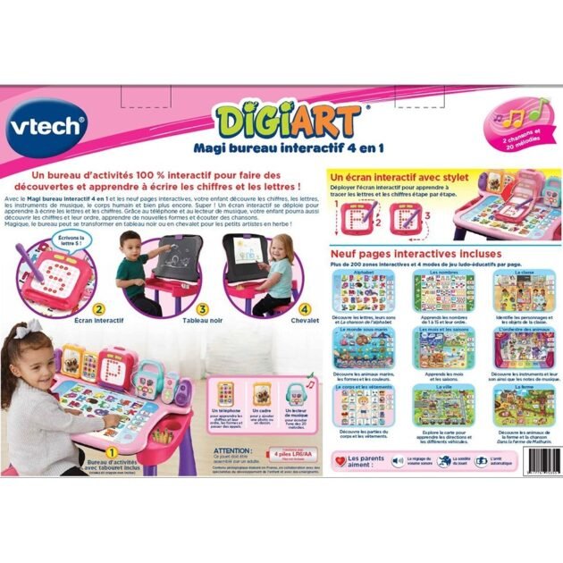 Magi bureau interactif 4 en 1 Rose - Vtech