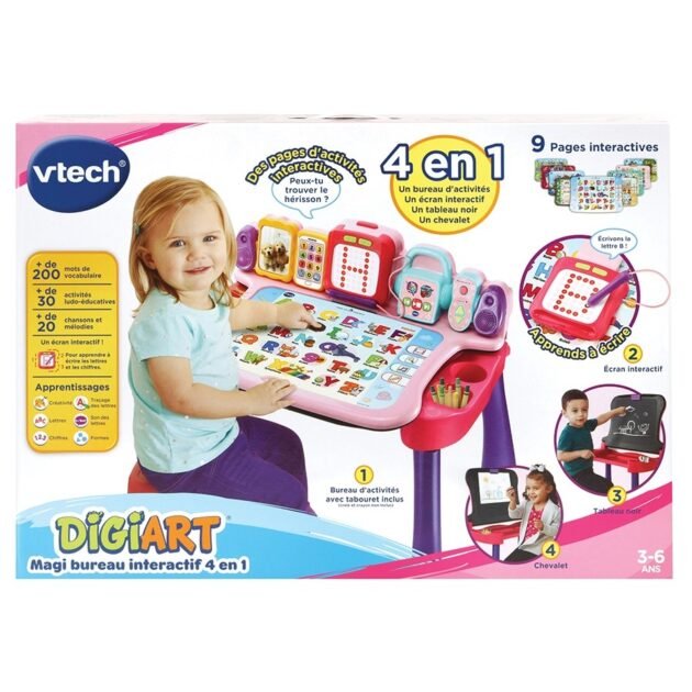 Magi bureau interactif 4 en 1 Rose - Vtech