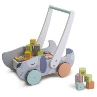 Trotteur en bois avec Blocs de chiffres et de Lettres- Eurekakids