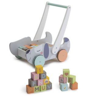 Trotteur en bois avec Blocs de chiffres et de Lettres- Eurekakids