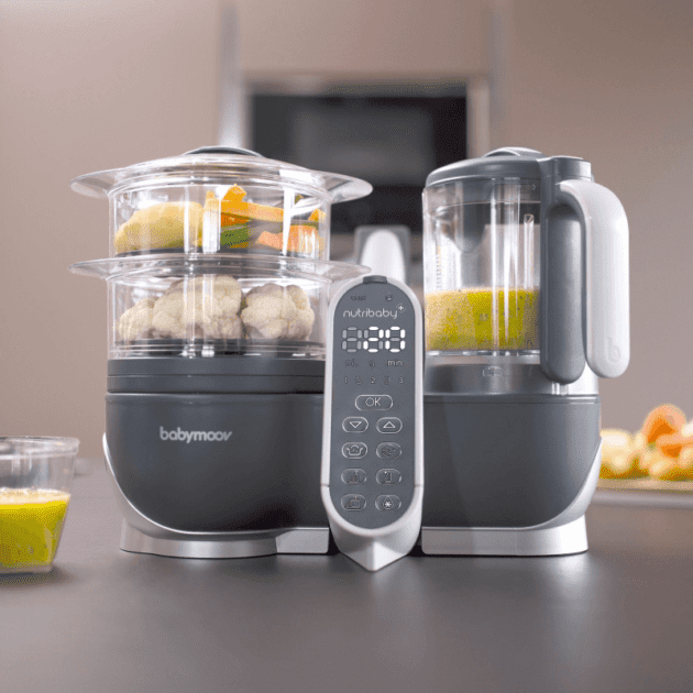 Babymoov: Cuiseur vapeur NUTRIBABY + GREY 5 en 1