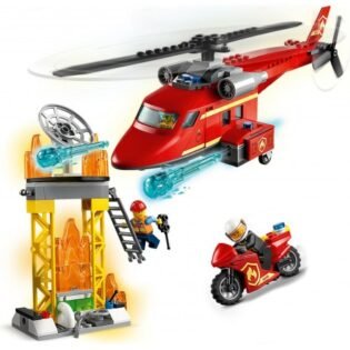 L'hélicoptère de secours des pompiers - Lego