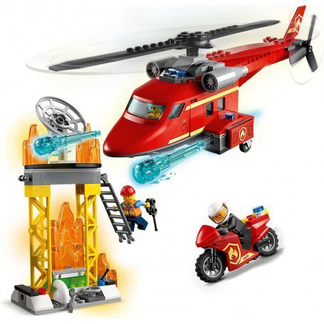 L'hélicoptère de secours des pompiers - Lego