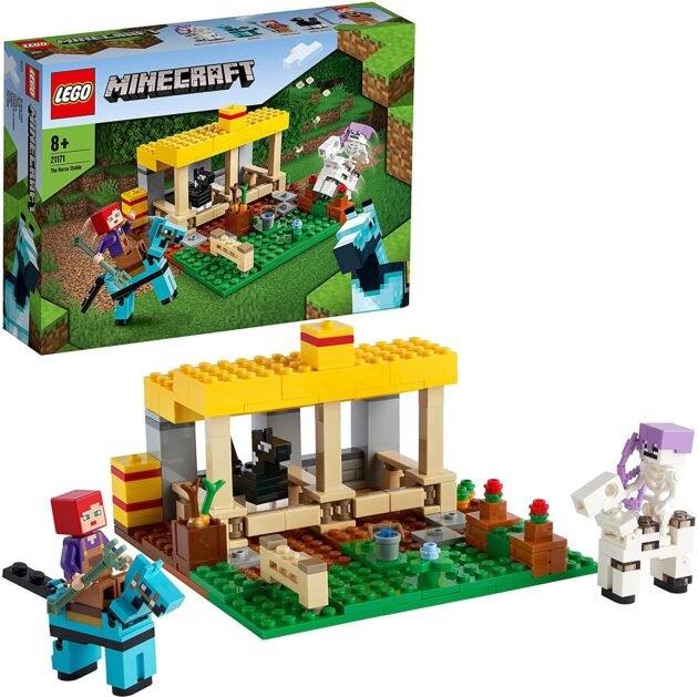 Minecraft L’écurie Jouet Ferme avec Figurine Cavalier Squelette - Lego