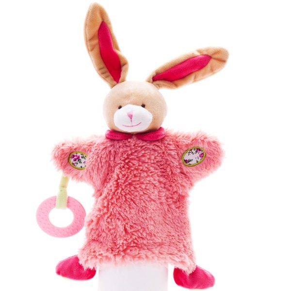 Doudou Lapin Rose 2 en 1- Eurekakids