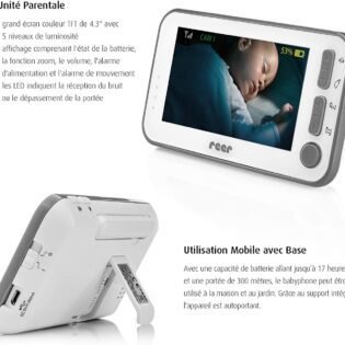 Babyphone Vidéo avec Écran Ecoute-Bébé TFT - Reer