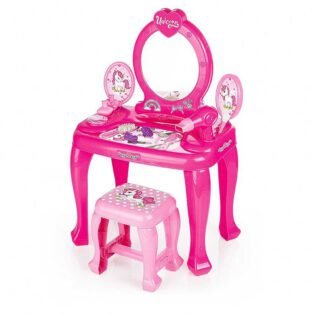 Coiffeuse de maquillage à pieds Licorne - Dolu