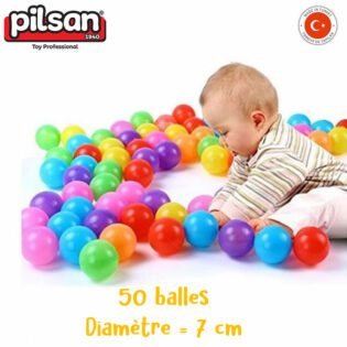 Sac 50 Balles de diamètre 7cm - Pilsan