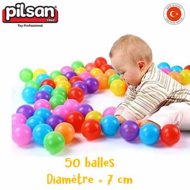 Sac 50 Balles de diamètre 7cm - Pilsan