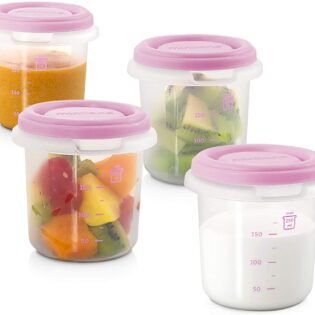 Set de 4 Pots de conservation Rose - Miniland