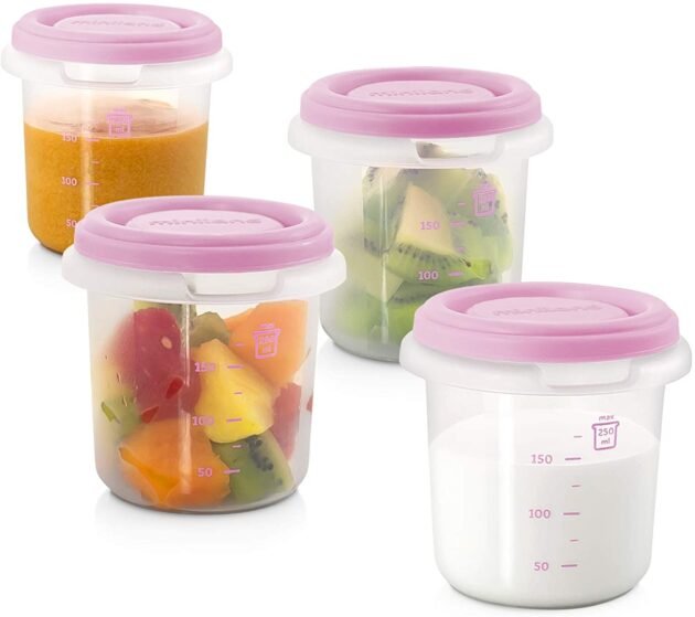 Set de 4 Pots de conservation Rose - Miniland
