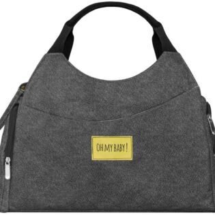 Sac à langer multipoches gris chiné - Badabulle
