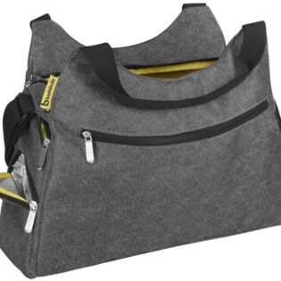 Sac à langer multipoches gris chiné - Badabulle