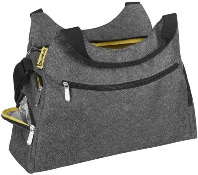 Sac à langer multipoches gris chiné - Badabulle
