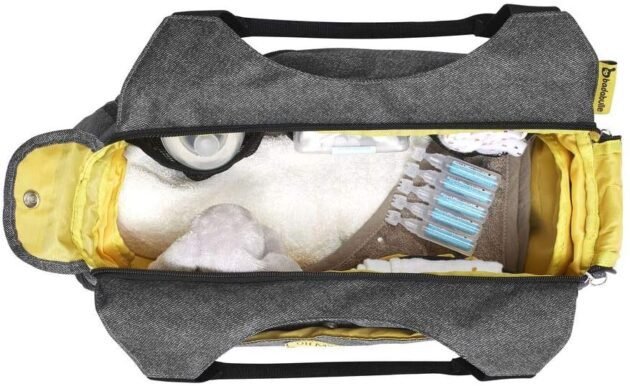 Sac à langer multipoches gris chiné - Badabulle