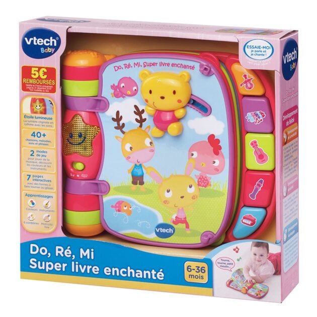 super-livre-enchante-rose.jpg Do, Ré, Mi super livre enchanté rose de VTECH