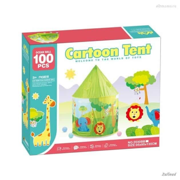 Cartoon Tent jungle + 100 balles