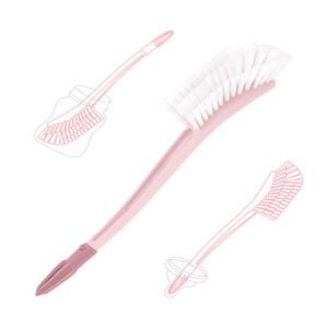 kikkaboo goupillon biberon et tétine pratique rose