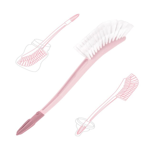 kikkaboo goupillon biberon et tétine pratique rose