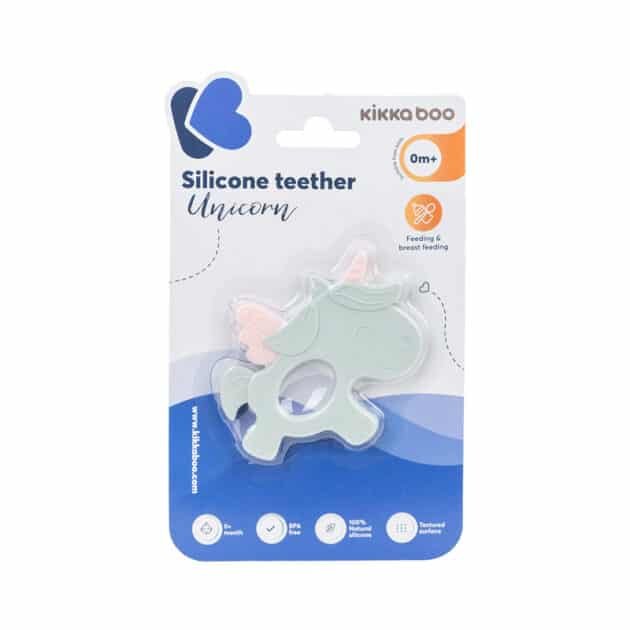 Anneau de dentition en silicone Licorne Mint