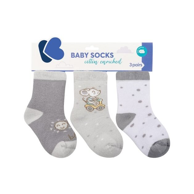 Chaussettes bebe thermiques joyful kikkaboo mice 0-6mois