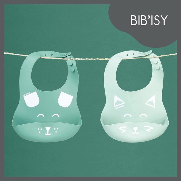 lot de 2 bavoirs bib'isy vert