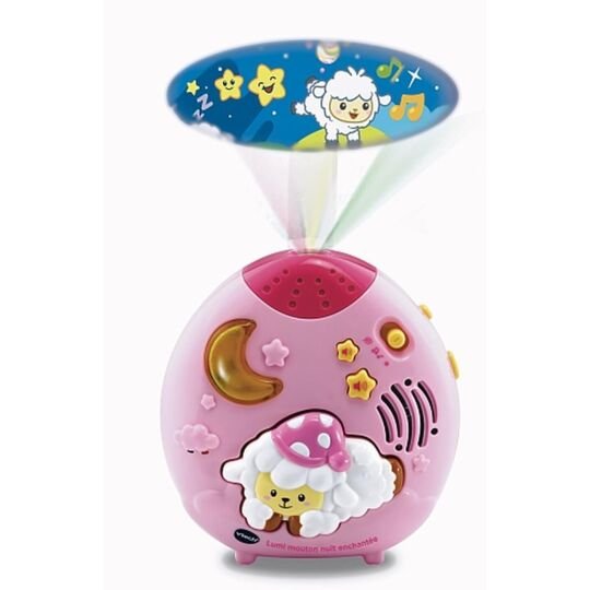 lumi-mouton-nuit-enchantee-rose-Vtech Veilleuse Lumi mouton nuit enchantée rose