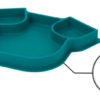 isy plate assiette en silicone compartiment