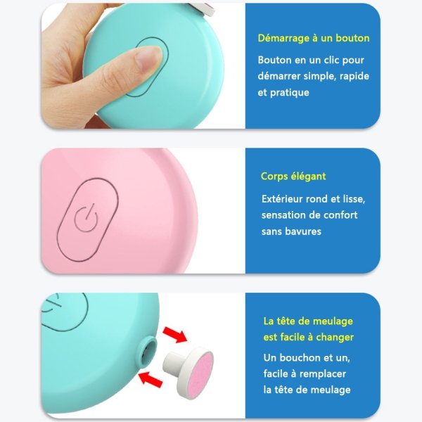 coupe ongle électrique bouton