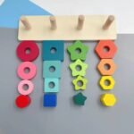 quatre colonne block en bois
