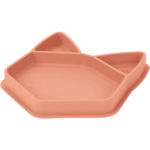isy plate renard assiette en silicone compartiment