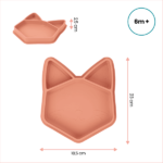 isy plate renard assiette en silicone dimension