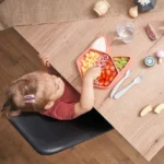 isy plate renard assiette en silicone saumon