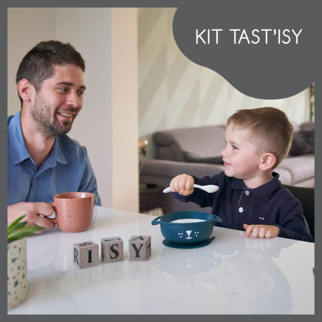 kit-repas-tast-isy-babymoov kit repas 2pcs tast'isy chien bleu