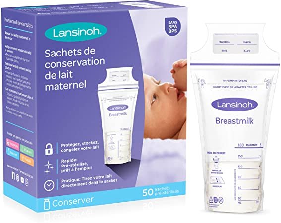 Sachets de conservation du lait maternel 50pcs - Lansinoh 