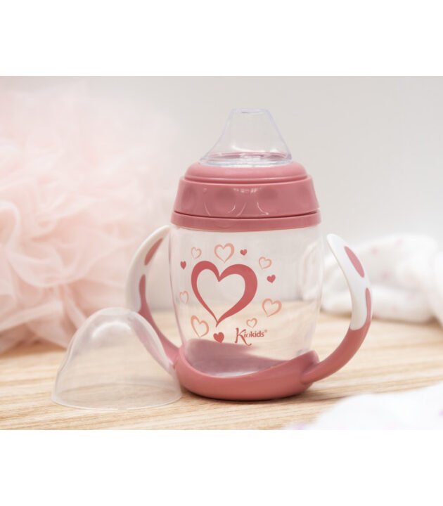 Tasse d'apprentissage Step 1 rose - Kiokids