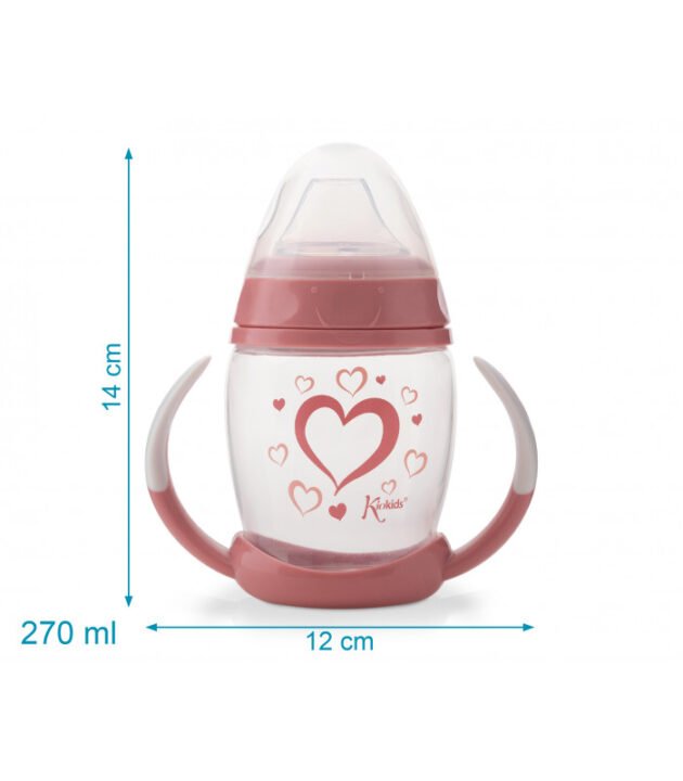 Tasse d'apprentissage Step 1 rose - Kiokids