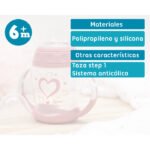 Tasse d'apprentissage Step 1 rose - Kiokids