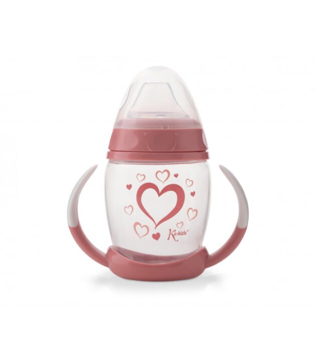 Tasse d'apprentissage Step 1 rose - Kiokids