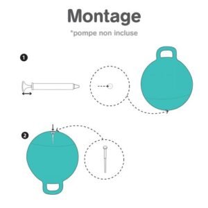 ballon gonflable a laide dune pompe manuelle-Ludi