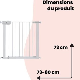 dimensions barrière de sécurité métal blanc