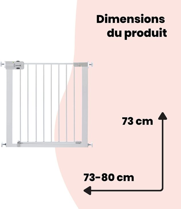 dimensions barrière de sécurité métal blanc