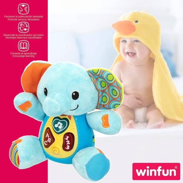 peluche éléphant musical winfun